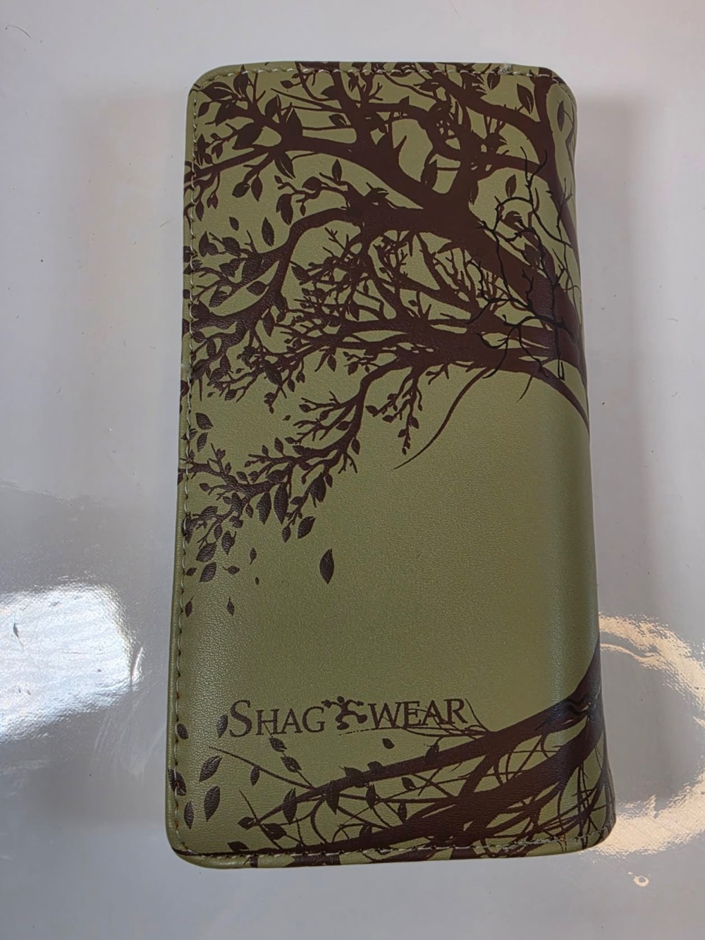 Shagwear Large Wallet Vegan Faux Leather Old Tree Design New